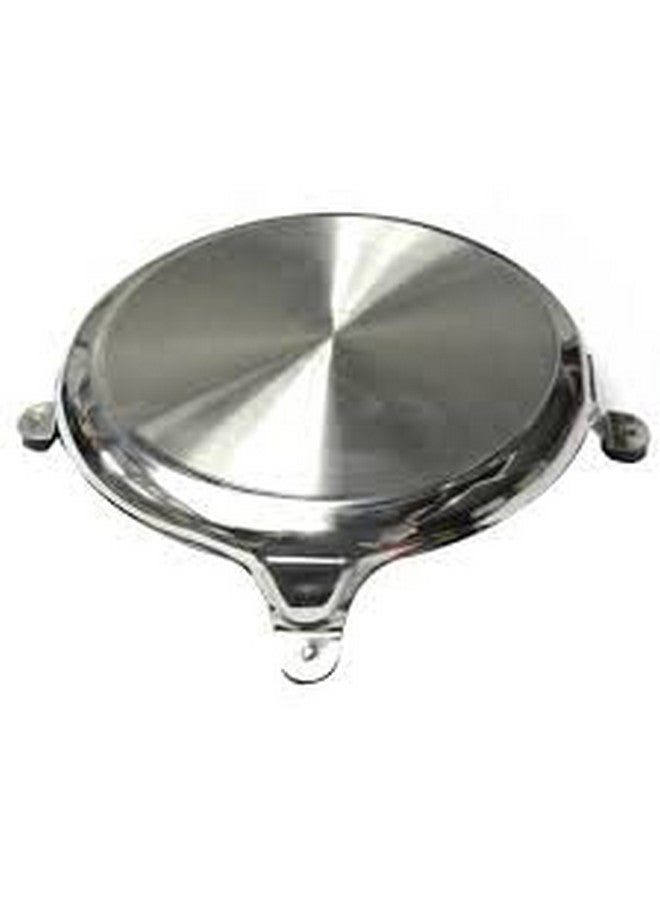 DiBha Stainless Steel jointless Rolling Board Chakla/Roti Rolling Board Patlo for Kitchen (Diameter 9.8 inch) - Image 3