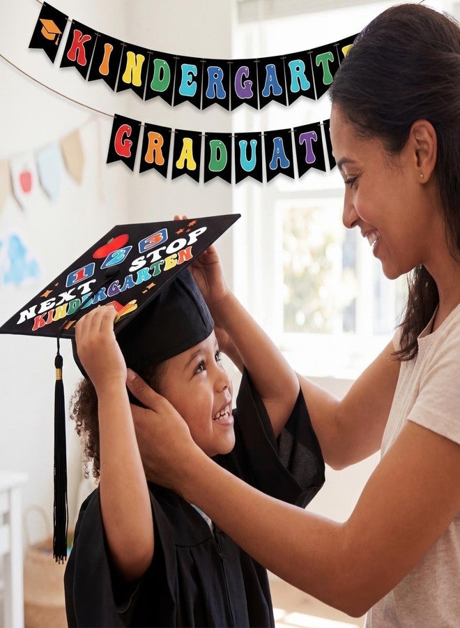 Knitgrip 24 Pcs Graduation Cap Topper Craft for Kindergarten Preschool Graduation DIY Craft Next Stop Kindergarten Graduat Caps Stickers Decoration Congrats Grad Stickers Set (Black) - Image 5