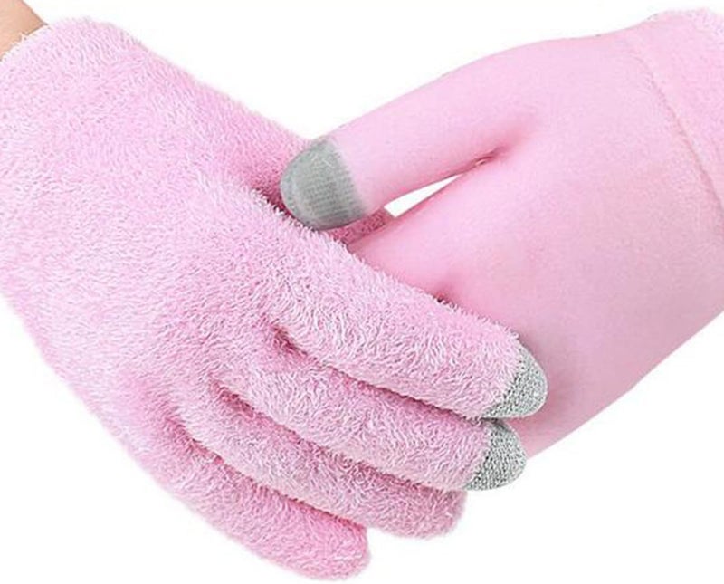 2 Pairs Moisturizing Gel Touchscreen Gloves for Dry Cracked Hands Spa Skin Care Gloves Hand Beauty Supply - Image 5