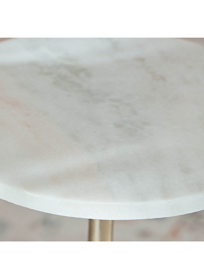 Home Box Hanzo Marble Top Accent End Table 26 x 68 x 26 cm  - Image 4