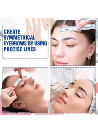 Skin Marker,2Pcs White Tattoo Tip Markers Skin Marker Pen Tattoo with Paper Ruler,for Eyebrow Lips Skin，Beauty and Personal Care，Easy to Use Eyebrow Color Beauty and Personal Care,Eyes,Makeup - view 5