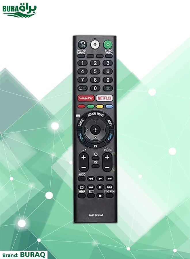 BURAQ New Rmf-Tx310P Voice Remote Control Fit For Sony Smart X78F Series X83F Series X75F Series Tva8G Series X85F Series X90F Series X80G Series