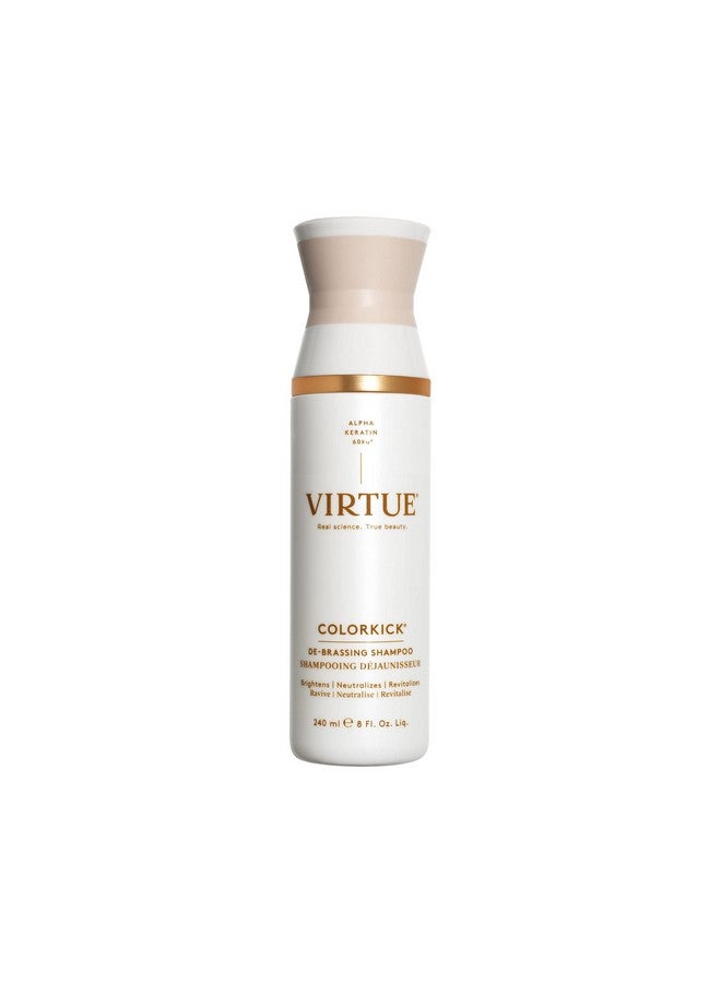 VIRTUE Debrassing Shampoo ; Full Size 8 Oz ; Brightens Neutralizes Revitalizes Colortreated Hair - Image 1