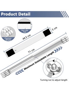 ELTRAZONE Movable Adjustable Washing Machine Base with Brake – Heavy-Duty Base for Washer, Dryer, Refrigerator, Supports Up to 300kg, White  - Image 2