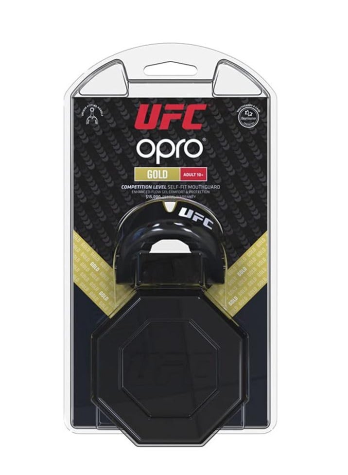 OPRO Self-Fit UFC full pack Junior Gold Mouthguard - Black Metal/Gold - Image 4