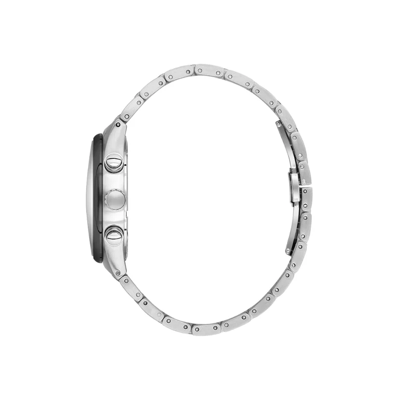 DANIEL KLEIN Men's Stainless Steel Silver and Black Alloy Case Analog Black Round Emboss Dial Japanese Quartz Exclusive 50 Meters Water Resistant