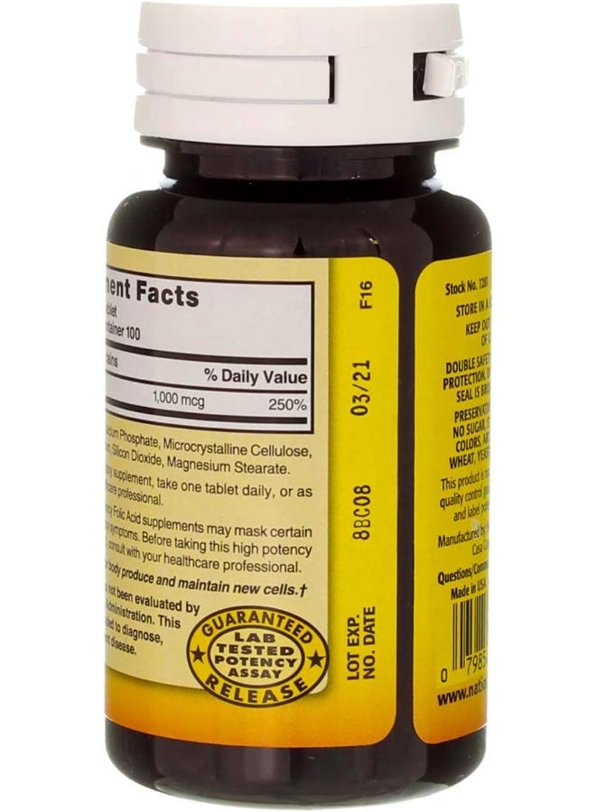 Nature's Blend Nature`s Blend Folic Acid 1000mcg Tablets 100 Count (2 Pack) - Image 4