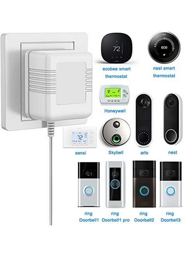 MEROM MEROM 24V 500mA 26ft C Wire Transformer Adapter for Thermostat and Doorbell, Compatible with Nest/Ecobee/Sensi/Honeywell Thermostat, Nest Hello Doorbell/Ring Doorbell Power Supply  - Image 2