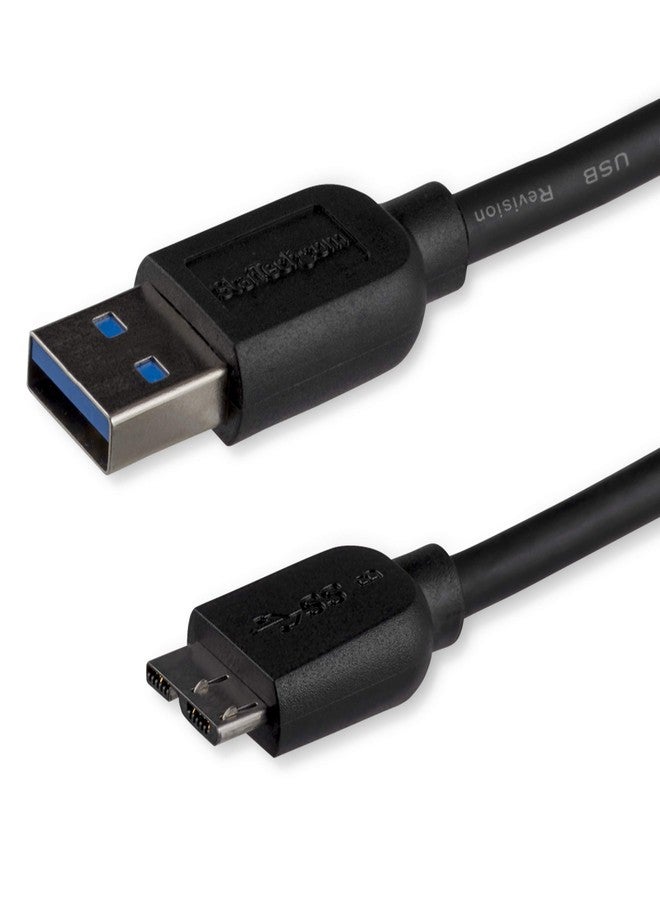 StarTech.com 3m 10ft Slim USB 3.0 A to Micro B Cable M/M - Mobile Charge Sync USB 3.0 Micro B Cable for Smartphones and Tablets (USB3AUB3MS) - Image 1