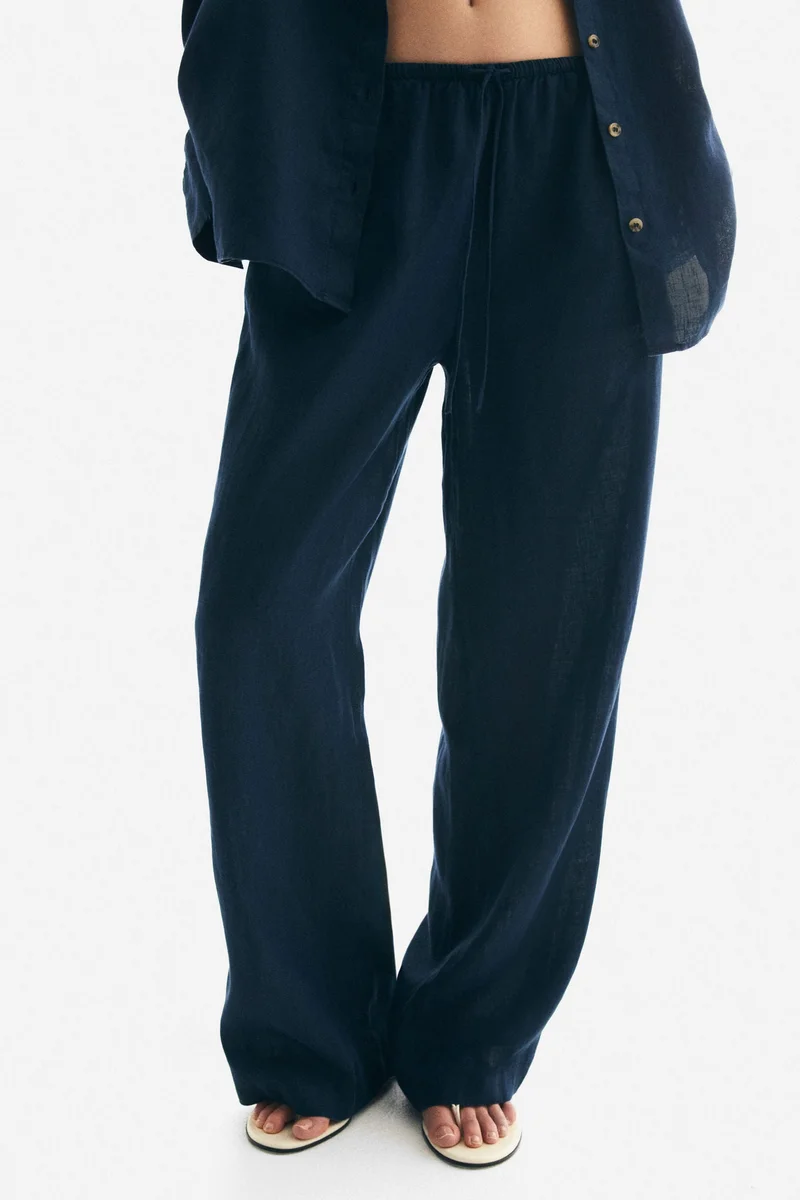 H&M Wide linen trousers