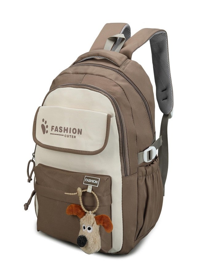 PRANIJ Large 18 Inch Laptop Backpack for Students | School & College Bag with Adjustable Straps | Water-Resistant Daypack for Teens, Tuition Classes, Picnic, Outdoor Camping (Vintage Brown) - Image 1