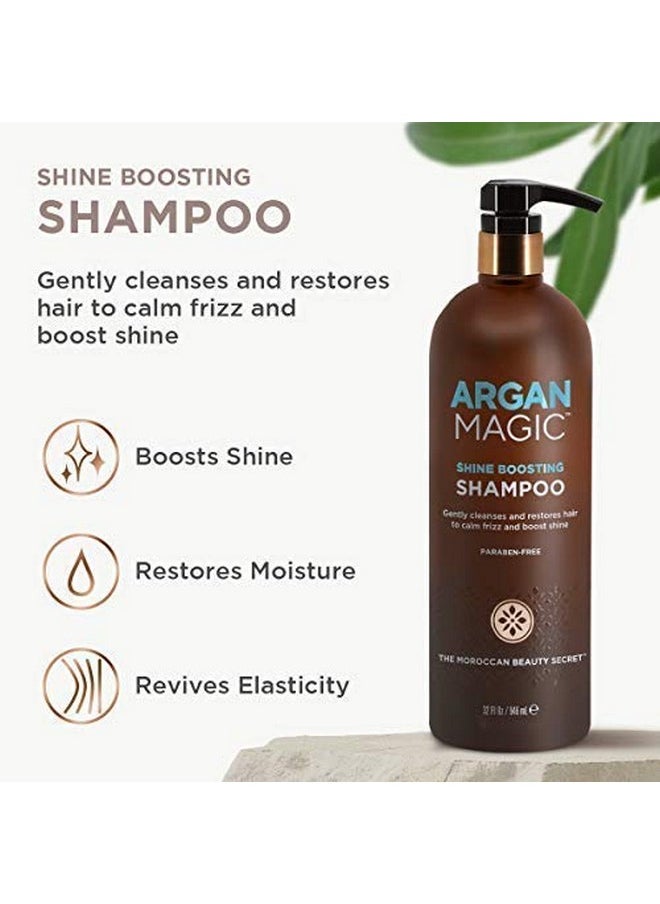 ARGAN MAGIC Shine Boosting Shampoo - Gently Cleanses And Restores Hair To Calm Frizz And Boost Shine | Made In Usa, Paraben Free, Cruelty Free (32 Ounce / 2 Pack)  - Image 3