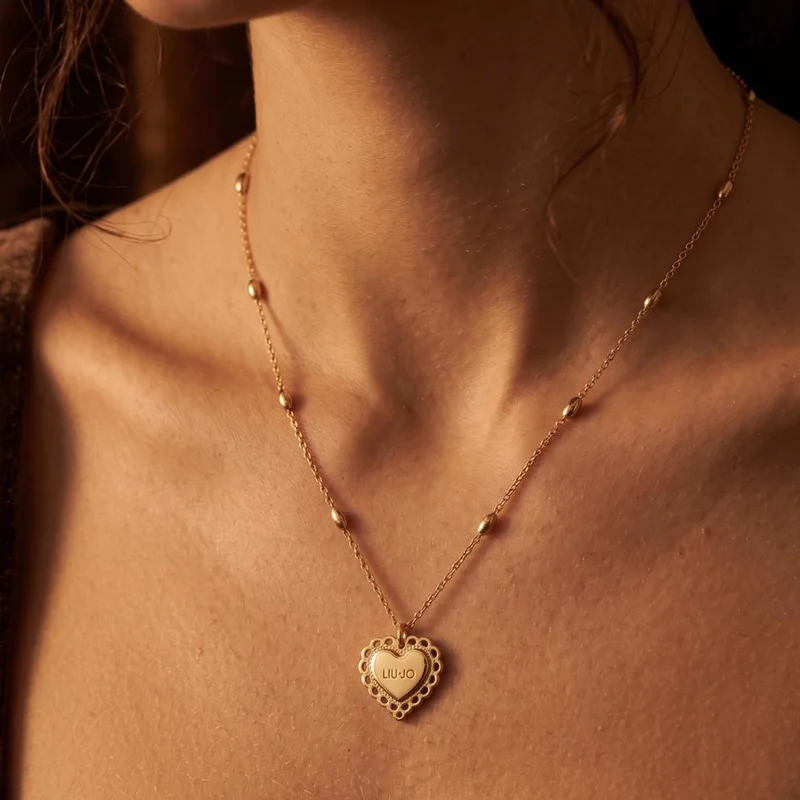Liu Jo Sculptural Statement Necklace, Gold-Tone