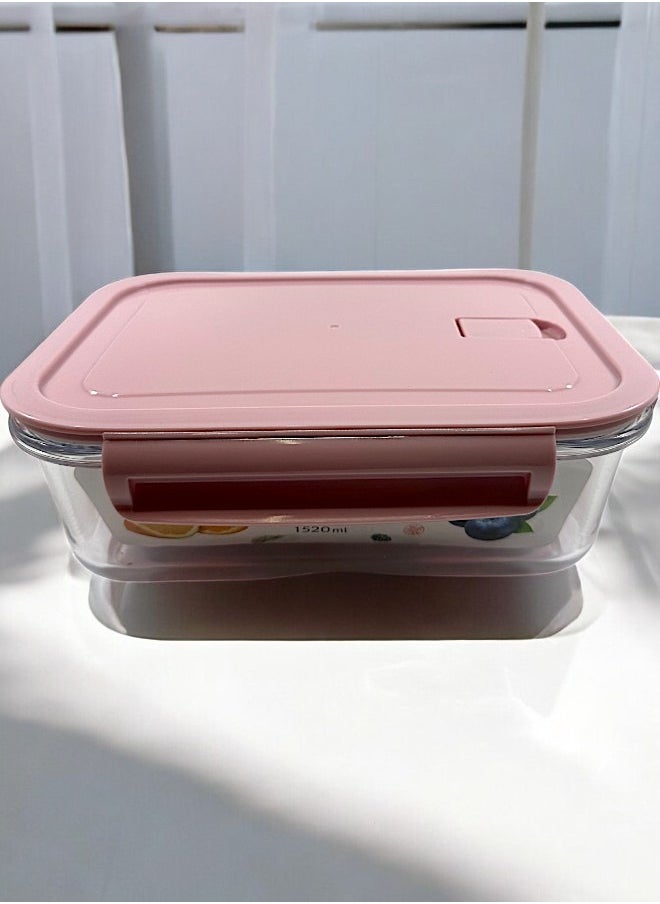 YOLO - Yolo Airtight Borosilicate Glass Food Container Set of 2 Pieces with Size 1520ml each - Image 1
