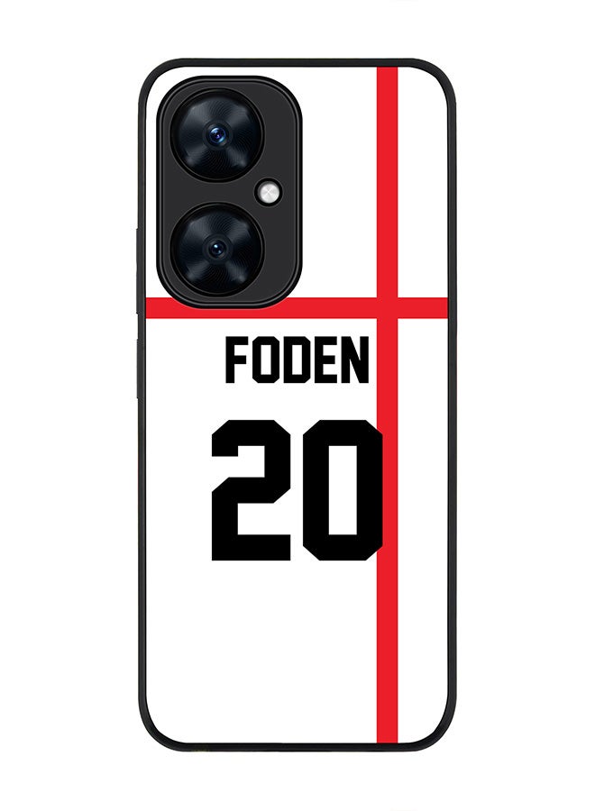 Stylizedd Rugged Black Edge case for Huawei nova 11i , Slim fit Soft Flexible Rubber Edges Anti Drop Cover - Football Team - England, Player Name - Foden - Image 1