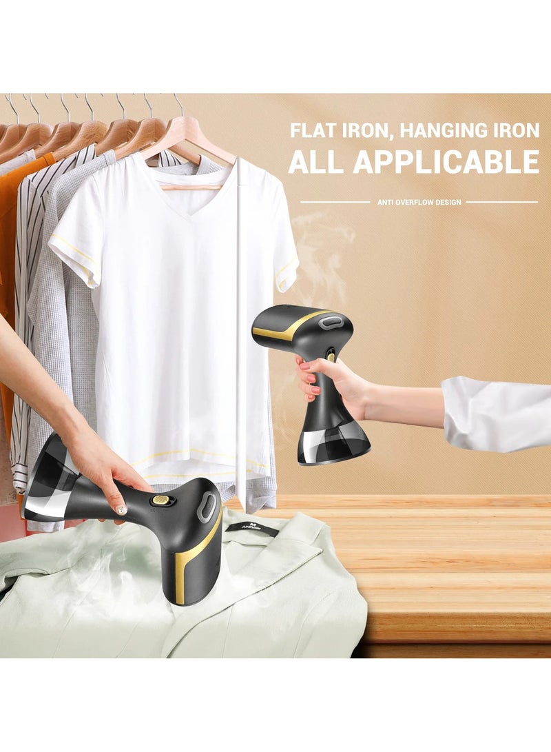 AROAQ Steamer For Clothes, Handheld Garment Steamer, Vertical and horizontal ironing, Clothing Steam Iron, Dry Steam, Fabric Brush included - Image 3