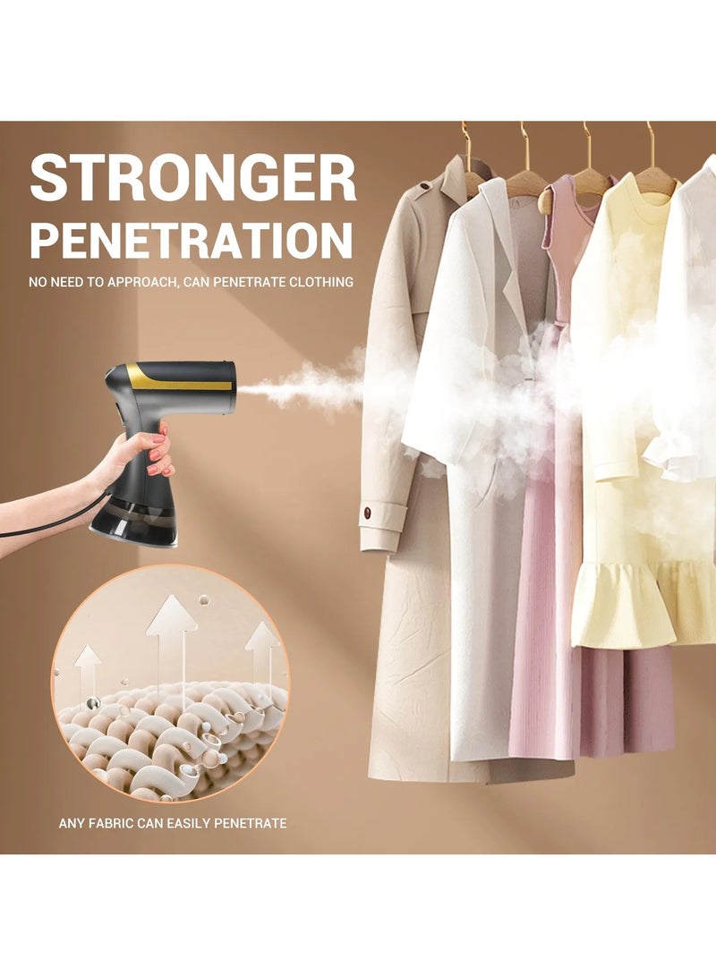 AROAQ Steamer For Clothes, Handheld Garment Steamer, Vertical and horizontal ironing, Clothing Steam Iron, Dry Steam, Fabric Brush included - Image 5
