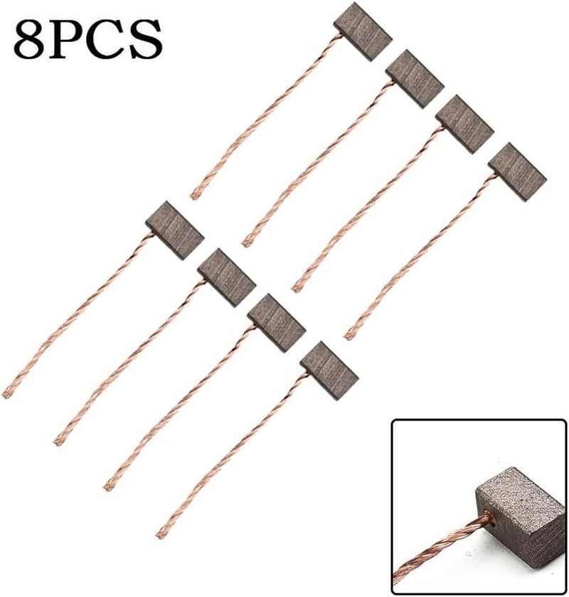 8Pcs Carbon Brush 6x6x10mm Replacement Set for Electric Motor Blower Fan Wiper - Image 3