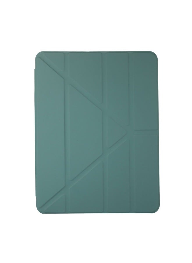 For IPadpro 11 M4Y Folding Case Air 13 2024 Honeycomb TPU Transformers Case-Color:Dark Green-Applicable Model:For IPad Pro 11 2024 - Image 1