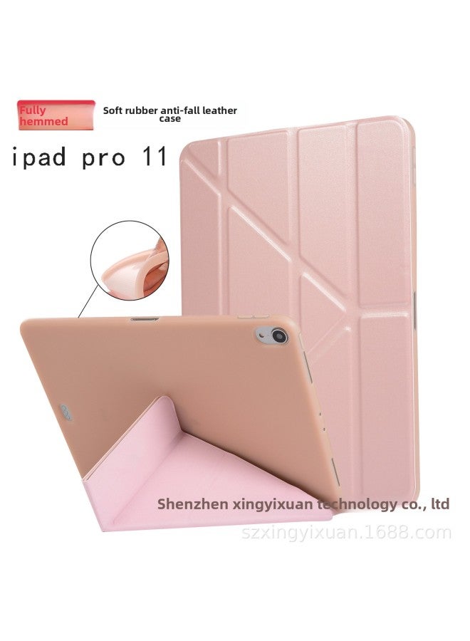 For IPadpro 11 M4Y Folding Case Air 13 2024 Honeycomb TPU Transformers Case-Color:Dark Green-Applicable Model:For IPad Pro 11 2024 - Image 2