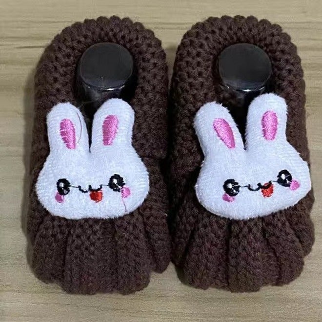 Qi Ta Handmade Knitted Baby Socks Shoes for Newborns, Cotton Breathable Anti-Slip Cartoon Booties, 0-3-6 Months, Spring Autumn - Image 1