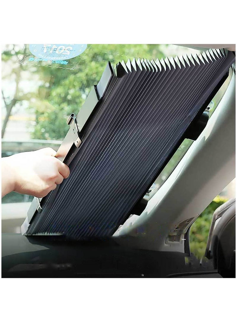 Sharpdo Retractable Car Front Sun Shade Visor 145*80cm Suit for Trucks and Vans or Large Cars - Image 2