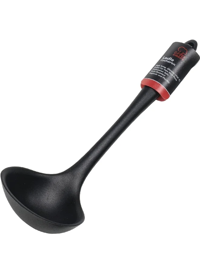 Chef Craft Premium Dishwasher Safe Silicone Cooking Ladle Black 7.62 x 8.89 x 28.58 cm 13660