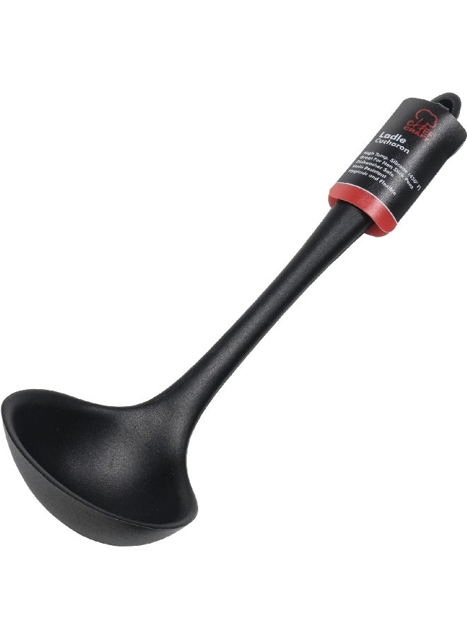 شيف كرافت مغرفة مصنوعة من السيليكون متوافقة مع غسالة الصحون بلون أسود 7.62 x 8.89 x 28.58 سم 13660 - Image 2