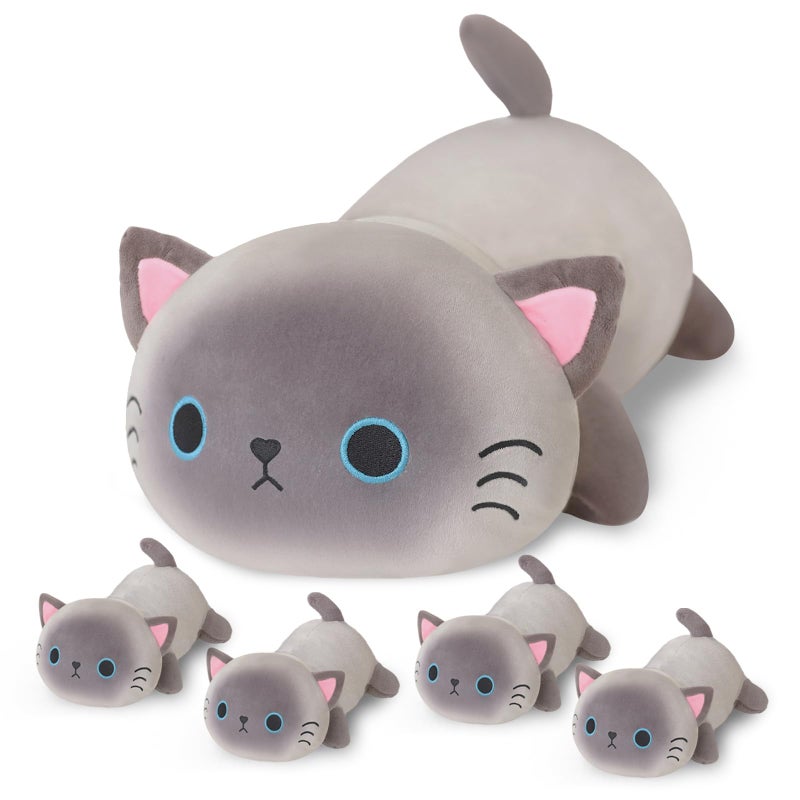 SQEQE Siamese Cat Stuffed Animals 5 in 1 Cute Siamese Cat Plush with 4 Babies in Tummy Christmas Birthday Gifts for Boys and Girls - Image 3