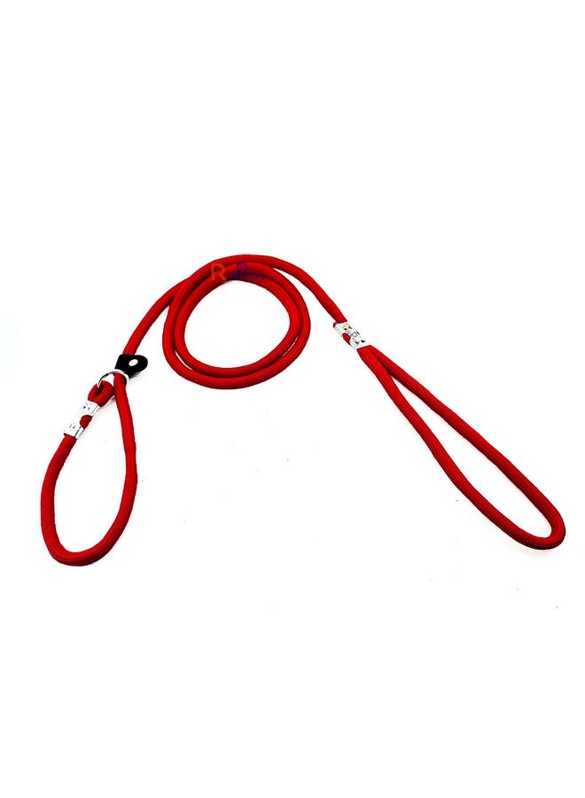 Dog Training Leash Slip Leash, Adjustable Length, Strong & Durable Training Show Leash,Soft Nylon Rope I Leather Adjustable, Length 5 Feet X 1 Cm - Pack Of 1 (Multicolor) - Image 3