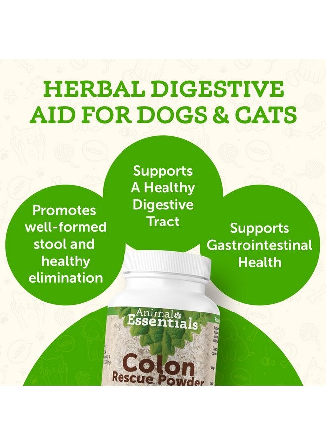Animal Essentials Colon Rescue Powder - Herbal Digestive Aid for Dogs & Cats, Phytomucil, Healthy Gastrointestinal Tract, Certified Organic Herbs, No Preservatives, Glycerin-Based Formula - 1 Oz - Image 2