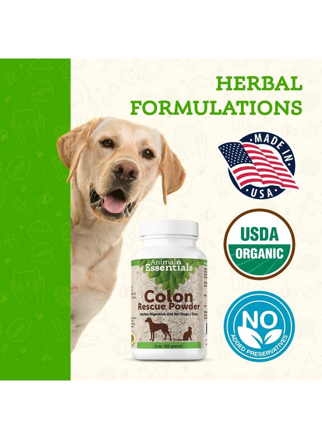 Animal Essentials Colon Rescue Powder - Herbal Digestive Aid for Dogs & Cats, Phytomucil, Healthy Gastrointestinal Tract, Certified Organic Herbs, No Preservatives, Glycerin-Based Formula - 1 Oz - Image 5