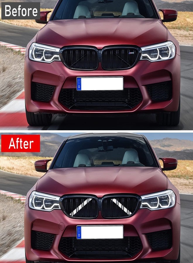 Jaronx غطاء دعامة V متوافق مع سيارات BMW من جارونكس، أغطية تقليم دعامة V للشبكة الأمامية متوافقة مع سيارات BMW من طرازات 1'F20 F21/2'F22 F23/3'F30 F31 F34/4'F32 F33 F36/5' G30 G31/6'G32/7'G11 G12/8'G14 (أبيض) - Image 2
