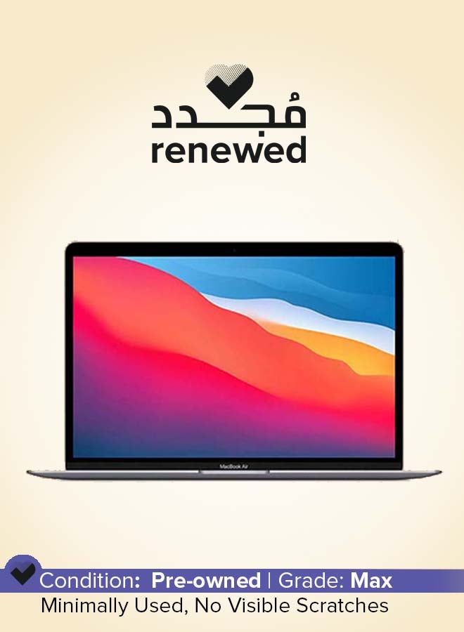 ابل  مجدد - لابتوب ماك بوك إير (جديد 2020) بشاشة 13 بوصة، شريحة أبل M1 مع معالج 8 نواة ورسومات 7 نواة/ذاكرة وصول عشوائي 8 جيجابايت/قرص صلب SSD سعة 256 جيجابايت - Image 1