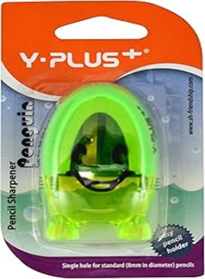 Y-Plus Y Plus X07-4 Penguin Single Hole Sharpener in Blister Card, Assorted Colors