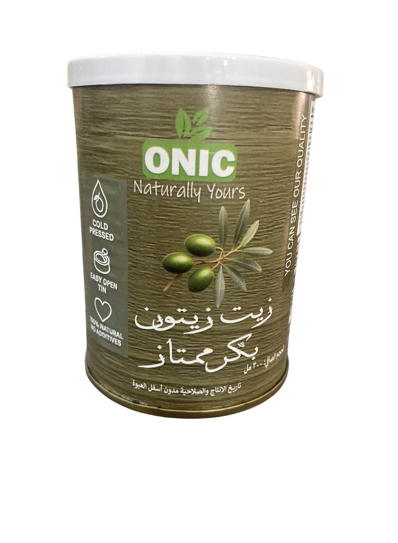 ONIC NATURALLY YOURS Extra Virgin Olive Oil – 300ml Easy Open Tin | Protects Freshness & Flavor | Cold Pressed, Travel-Friendly Packaging - Image 1