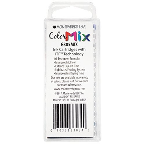 Monteverde USA International Standard Ink Cartridges - Assorted Color - Fresh and Vibrant Writing Ink, Compatible with Most Fountain Pens, 12-Pack Box - Image 2