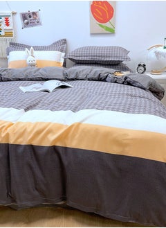 Sharpdo 4-piece Bedding Set Microfiber Soft Quilt Set With 1 Quilt Cover 1 Flat Sheet And 2 Pillowcases 2m Bed（200*230cm）  - Image 5