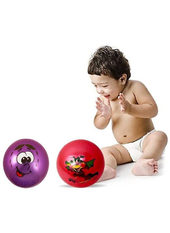 Inaaya Beach Ball For Water Swimming Pool Garden Outdoor Sports Kids Playing Inflatable Lightweight Ball Set Of 2 (Multicolor)  - Image 3