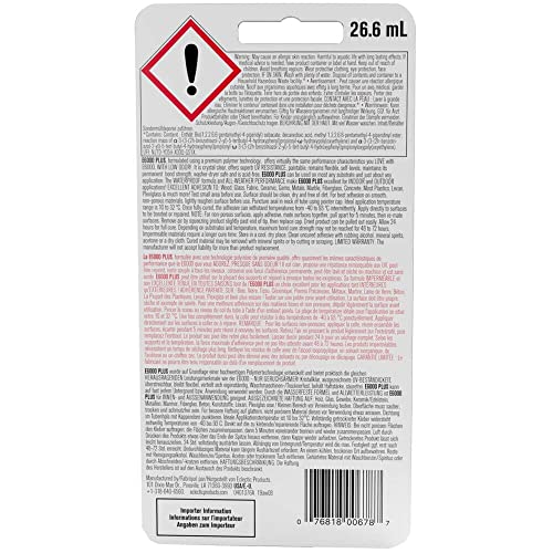 E6000 Eclectic Products inc. Plus Multi-purpose Clear Glue, Waterproof and Paintable, Strong Flexible Craft Adhesive for Wood, Glass, Fabric, Ceramic, Metal and More, 26.6ml - Image 2