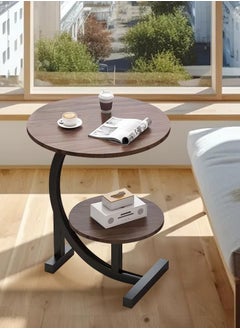 DubaiGallery Coffee Table Living Room Small Apartment Bedroom Balcony Leisure Double-layer Movable Sofa Side Table Luxury Furniture  - Image 3