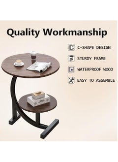 DubaiGallery Coffee Table Living Room Small Apartment Bedroom Balcony Leisure Double-layer Movable Sofa Side Table Luxury Furniture  - Image 4