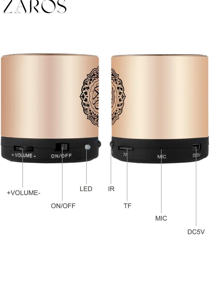 Zaros Remote Control Quran Speaker – Portable Digital MP3 Player 8GB, TF/SD, USB Rechargeable, FM Radio, Translation, Prayer & Quran Playback - Image 2