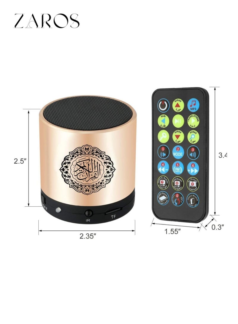 Zaros Remote Control Quran Speaker – Portable Digital MP3 Player 8GB, TF/SD, USB Rechargeable, FM Radio, Translation, Prayer & Quran Playback - Image 4