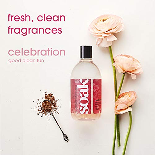 Soak Laundry Soap – No Rinse, Plant Derived Hand Wash Detergent - 375 ml / 12 fl. oz, 75+ Washes (Celebration) - Image 2