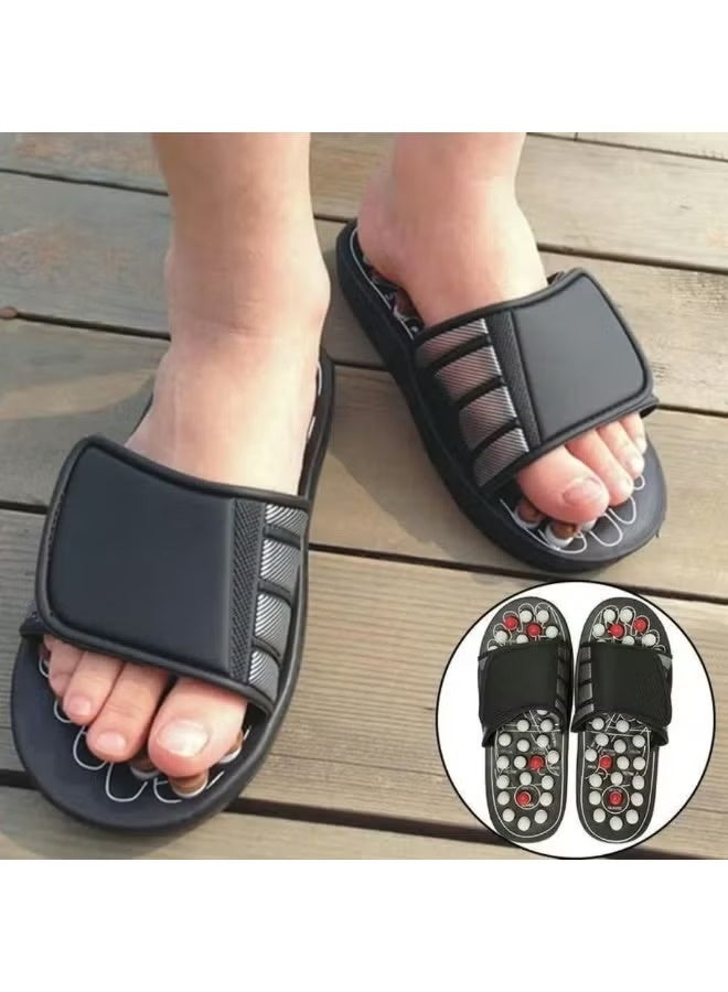 Reflexology Foot Massage Slippers with Detachable Nodes and Adjustable Strap, XL - Image 5