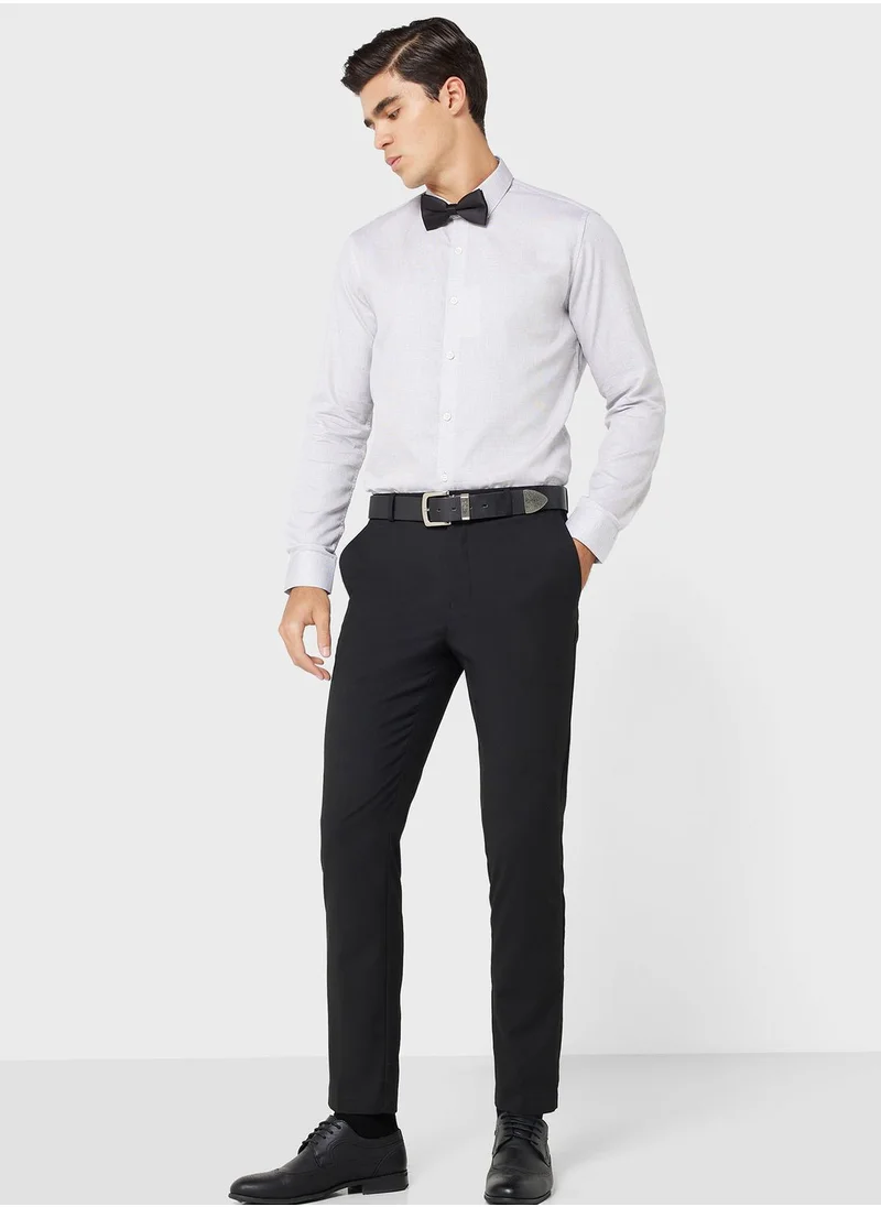 روبرت وود Pure Cotton Formal Shirt With Full Sleeve & Semi Cutaway Collar