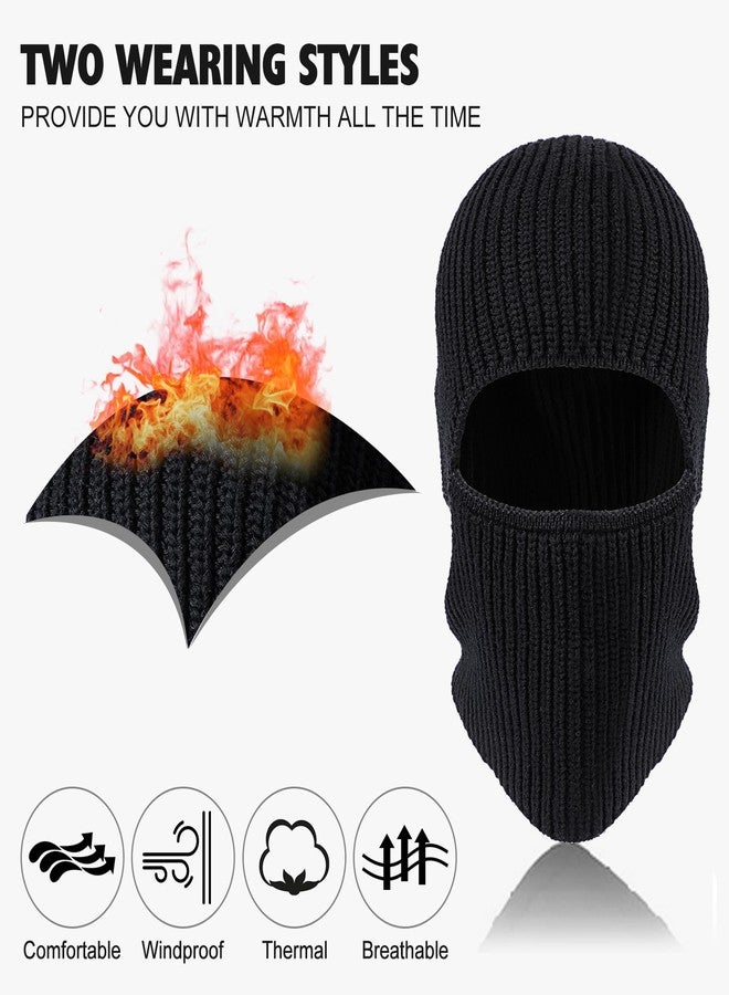 تاغفو قناع وجه TAGVO Balaclava - قبعة واحدة لغرضين، قبعة صوفية حرارية محبوكة، قناع وجه كامل للدراجات النارية، غطاء رأس، مدفأة للرقبة للرجال والنساء، قبعة Balaclava متعددة الوظائف مقاومة للرياح للاستخدام الخارجي - Image 3