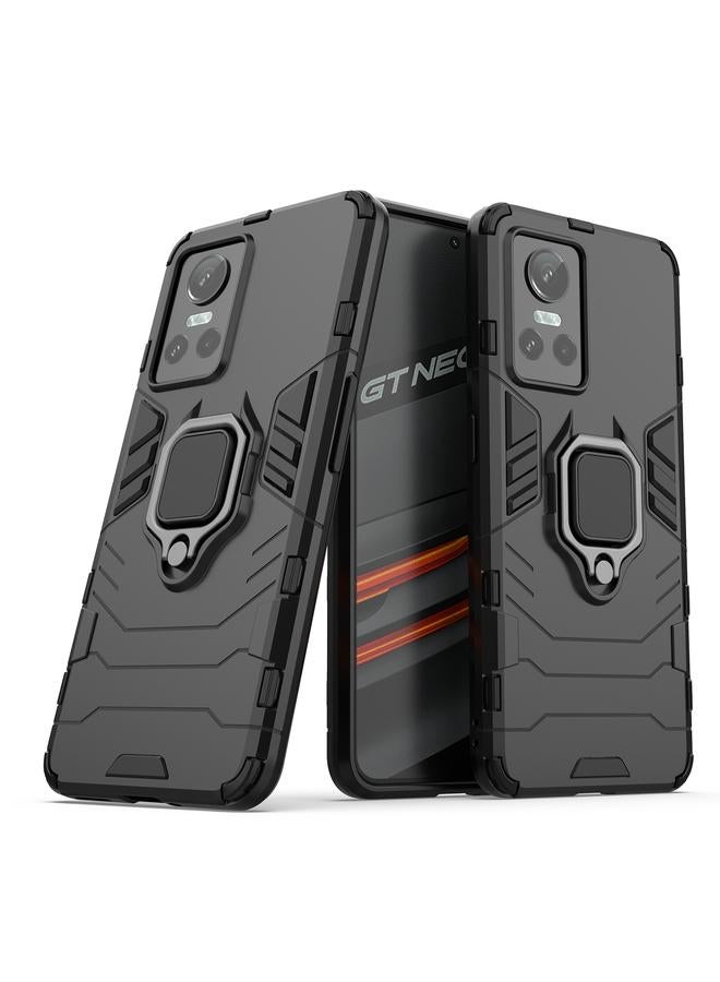 اس-توب جراب هاتف Realme GT Neo3 مقاوم للصدمات من البولي كربونات + جراب هاتف مزود بحامل من مادة TPU - Image 2