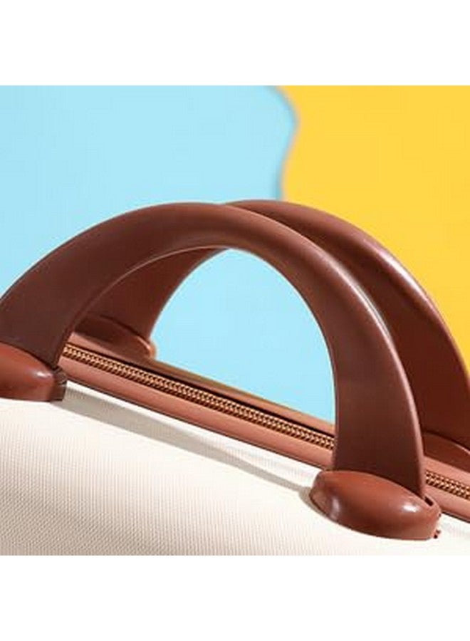 SHREVI Water Proof Cosmetic Makeup Travel Case,Elastic Band Soft Handle with Zipper Cosmetic Bag Hand Luggage Cosmetic case Mini ABS Carrying Suitcase with Clip-on Function Women Girl Travel BagToiletry - Image 5